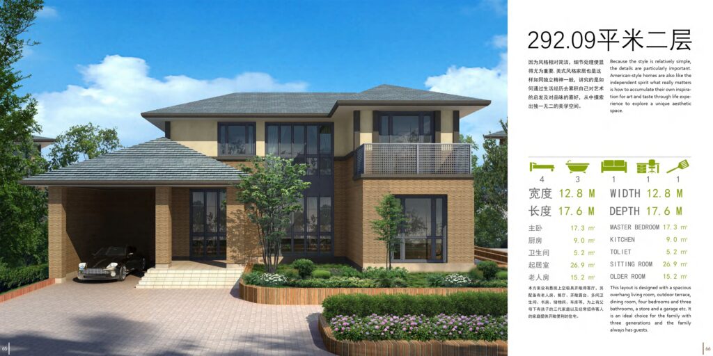 TC HouseTech American villa reference drawing 34