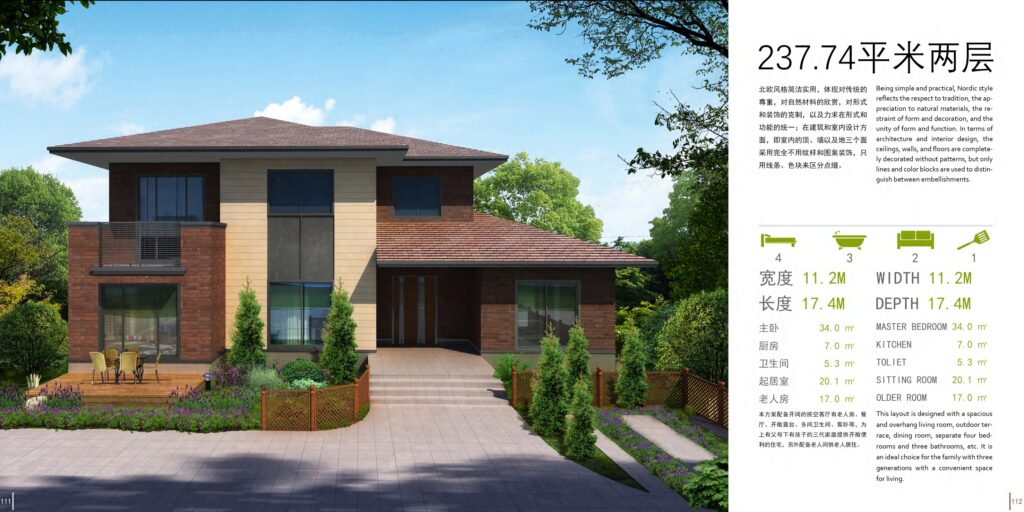 TC HouseTech Nordic light steel villa design